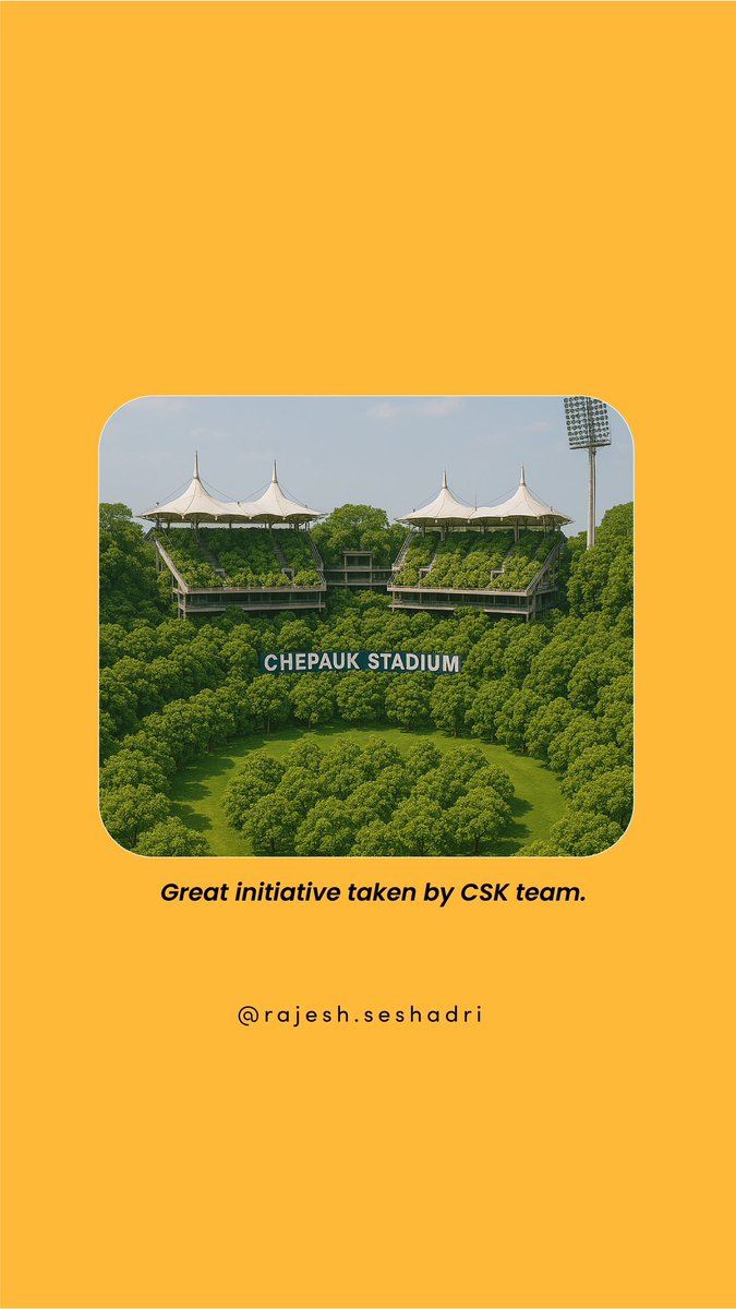 🌳 💚 Great initiative taken by CSK team.
 
CSK batter contribution for plating tree for dot balls. 🫣😜😩💔 

#CSKvKKR #Dhoni #MSDhoni #greenery #gogreen #dotball 

Link: Instagram.com/rajesh.seshadri