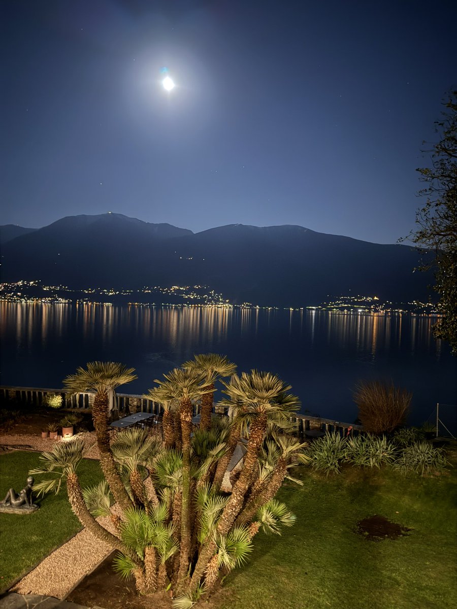 Lago Maggiore at night.