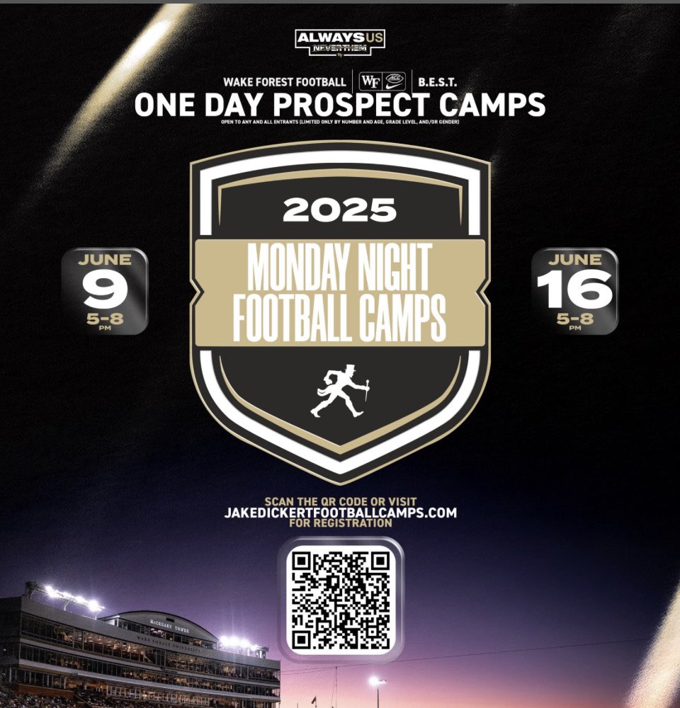 Blessed to be invited to Wake Forest Prospect Camp 🙏