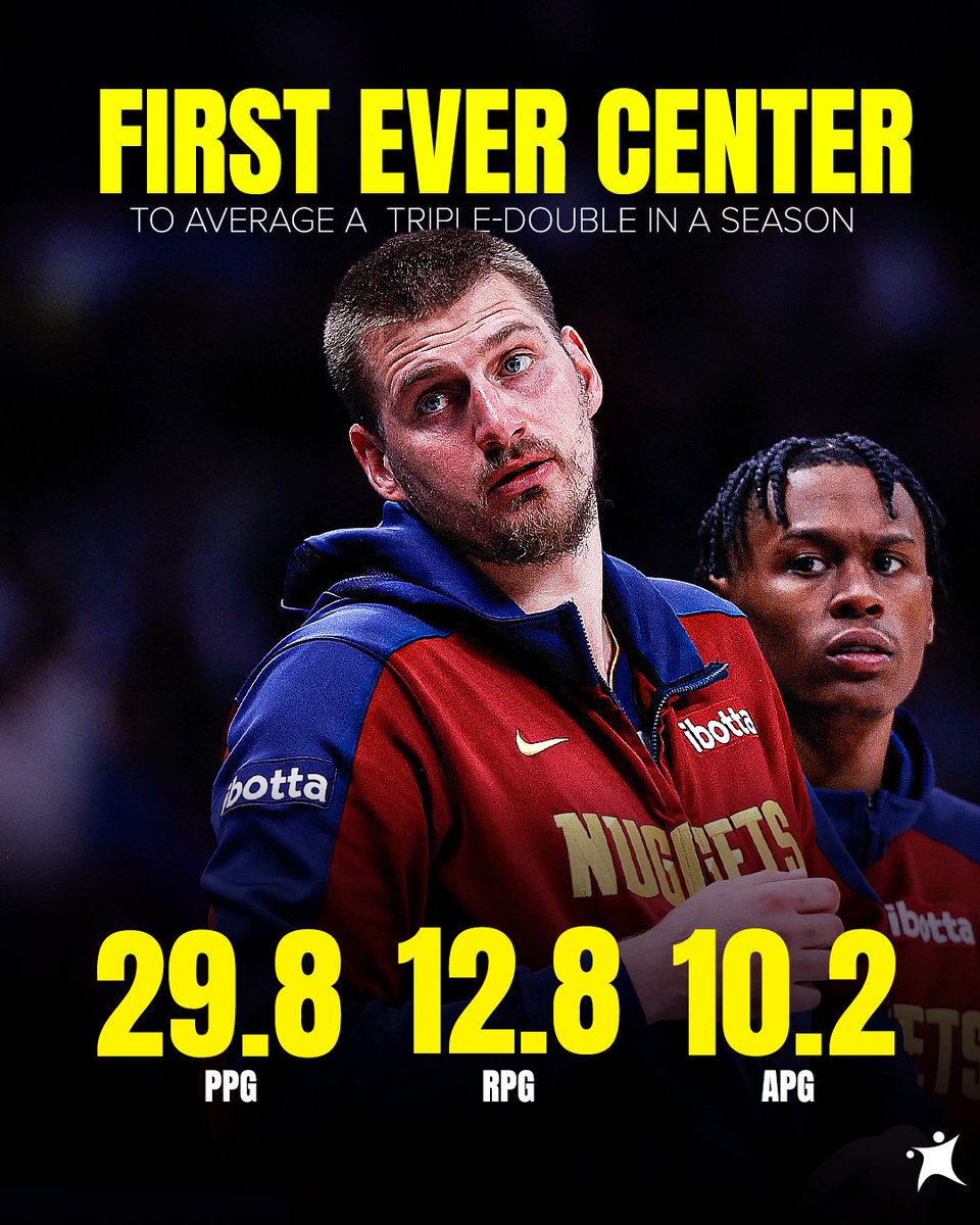 Nikola Jokic becomes the FIRST EVER CENTER in NBA history to average a triple-double for a season 😎🇷🇸