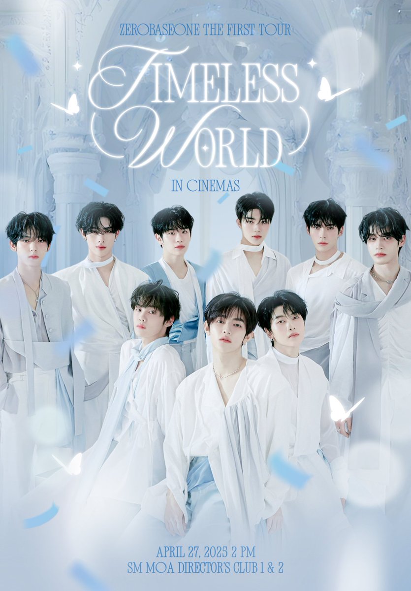 ZB1PH's tweet photo. ZEROSES! A few slots have reopened for our [ZEROBASEONE THE FIRST TOUR [TIMELESS WORLD] IN SM CINEMA block screening! If you didn’t get the chance to secure yours before, now’s the perfect time to join us and fellow ZEROSES. We currently have 9 slots left for Batch 1 and 4 slots for Batch 2—don’t miss out! 💙

📅 April 27, 2025
🕐 2:00 PM - 3:45 PM 
📍 SM MOA Director’s Club 
Batch 1: https://t.co/jloGNaaCRH
Batch 2: https://t.co/3h5E2gzSLB

 See you there! 🍿✨  

#ZEROBASEONE #ZB1 #제로베이스원  
#ZEROBASEONETHEFIRSTTOUR #ZEROBASEONETHEFIRSTTOURAtSMCinema #TIMELESSWORLD