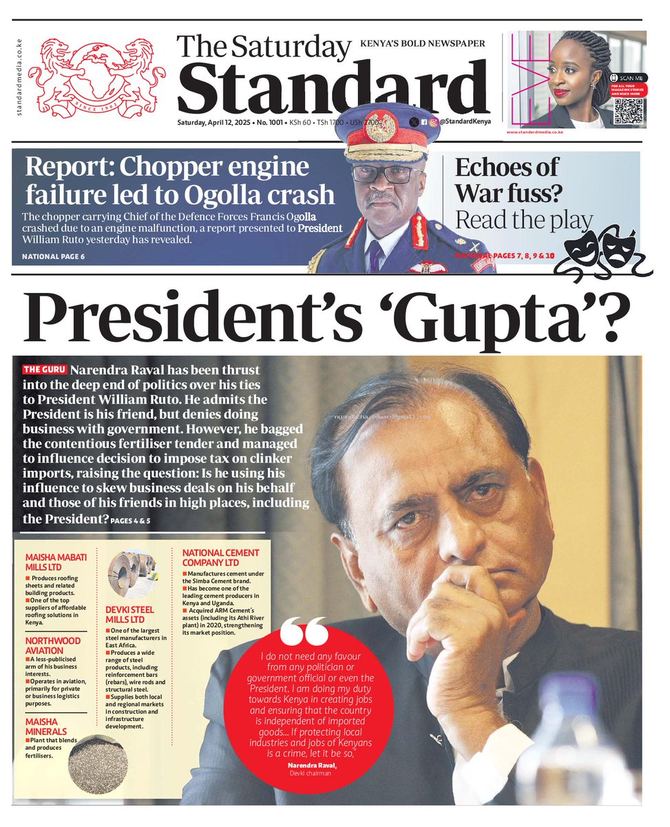 nyanducha's tweet photo. Today's newspaper headlines.
Saturday, 12th April 2025
Contact #Victorock #Kenya on 0706357055 or info@victorockkenya.com for #Ubibot soil, temperature & humidity IoT #sensors plus #CiscoMeraki switches, firewalls etc
#ePaper #Gazeti #Kihika #Malala #Mburu #ButereGirls #Echoes https://t.co/114bqYLYS9