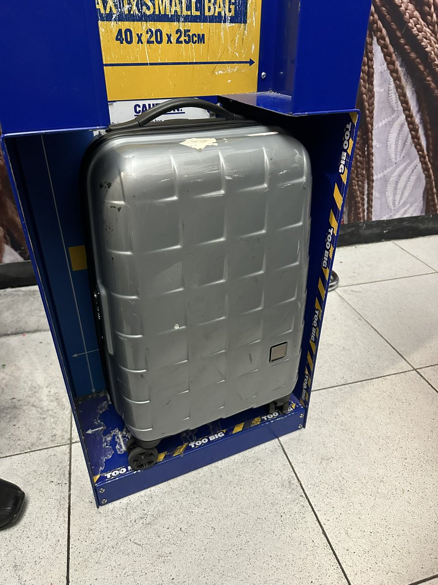 Han_Luu's tweet photo. @Ryanair Please can you explain why I’ve just been charged £75.00, during a cost of living crisis, for a case that FITS?!?! Absolutely ridiculous. https://t.co/lZy0TX7y30