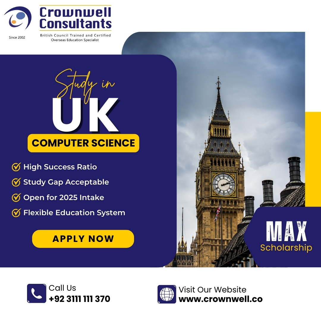 crownwell_co's tweet image. 🇬🇧 Study Computer Science in the UK!
✅ High Visa Success Ratio
✅ Study Gap Acceptable
✅ Maximum Scholarships
✅ 2025 Intake Open

📞 Apply Now: +92 3111 111 370
🌐 crownwell.co
📍Through Crownwell Consultants

🔖 #StudyInUK #ComputerScienceUK #CrownwellConsultants