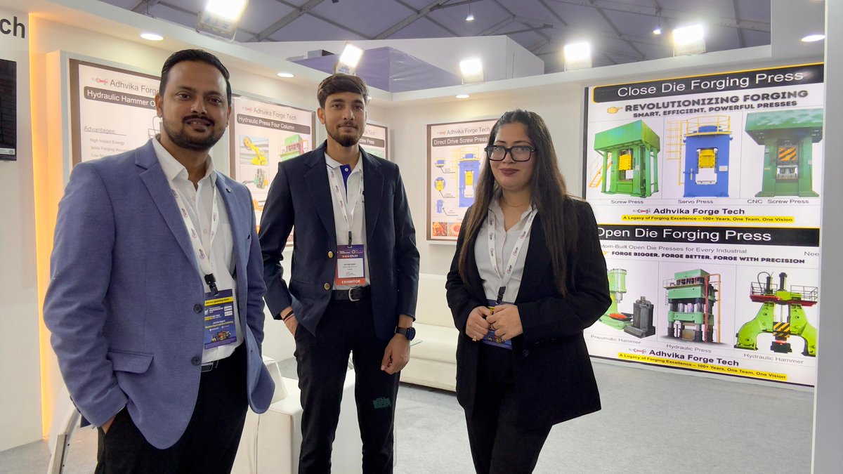 adhvikaforgetec's tweet image. We are excited to share that Day 1 at Metal Forming Expo – Pune has been a  great success !  

#adhvikaforgetech #metalformingexpo #forgingmachines #aluminiumforging #closeddie