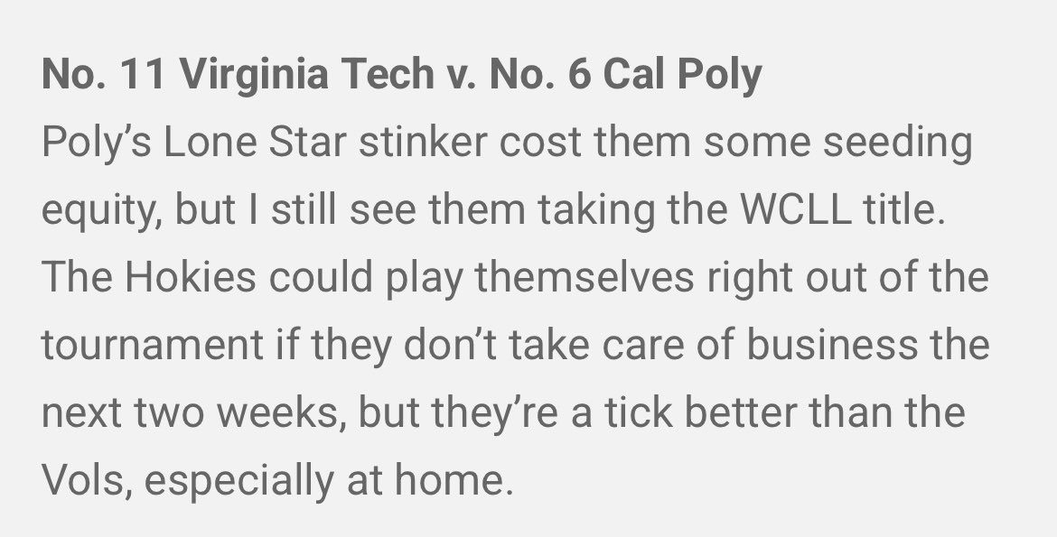 The Vols take down the Hokies by 4 ticks in Blacksburg, VA.

Final Score:
🍊- 8
🦃- 4