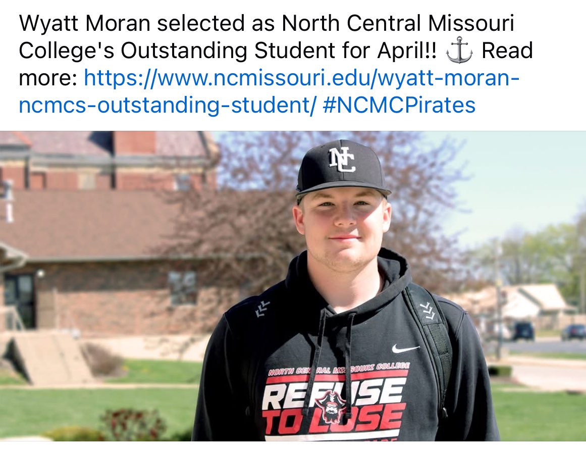 Shout out to alum Wyatt Moran! <a href="/NCMCAthletics/">NCMC Athletics</a> 
<a href="/PlattsburgBase2/">Plattsburg_Baseball</a> 
<a href="/PlattsburgTrack/">Plattsburg Track & Field</a> 
<a href="/CCr3Wrestling/">Plattsburg Tiger Wrestling</a>