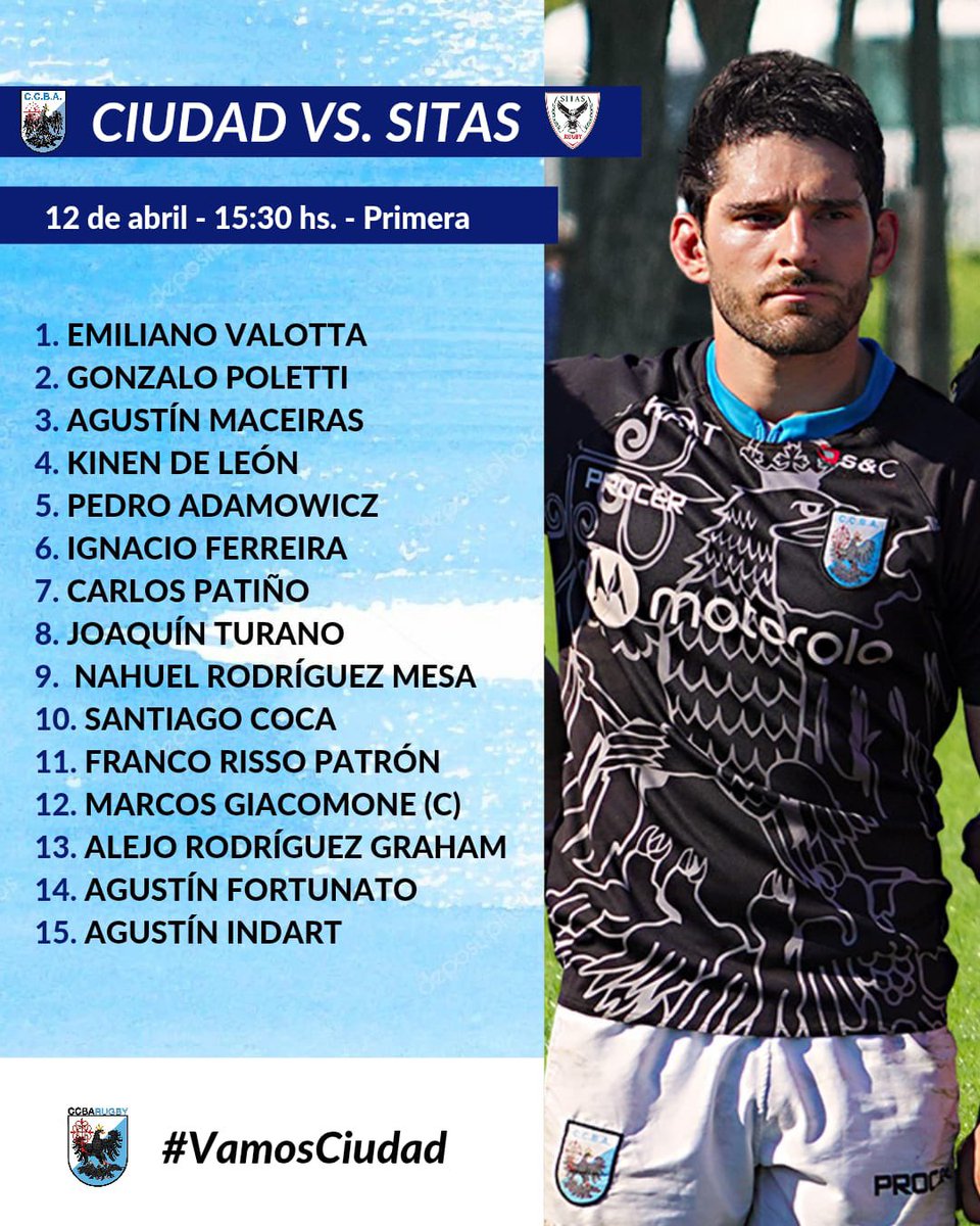 🫡Los esperamos mañana para alentar al PS Masculino

📍Club Ciudad de Buenos Aires
⏰PRE 12hs | INT 13:45hs | PRI 15:30hs

#VamosCiudad