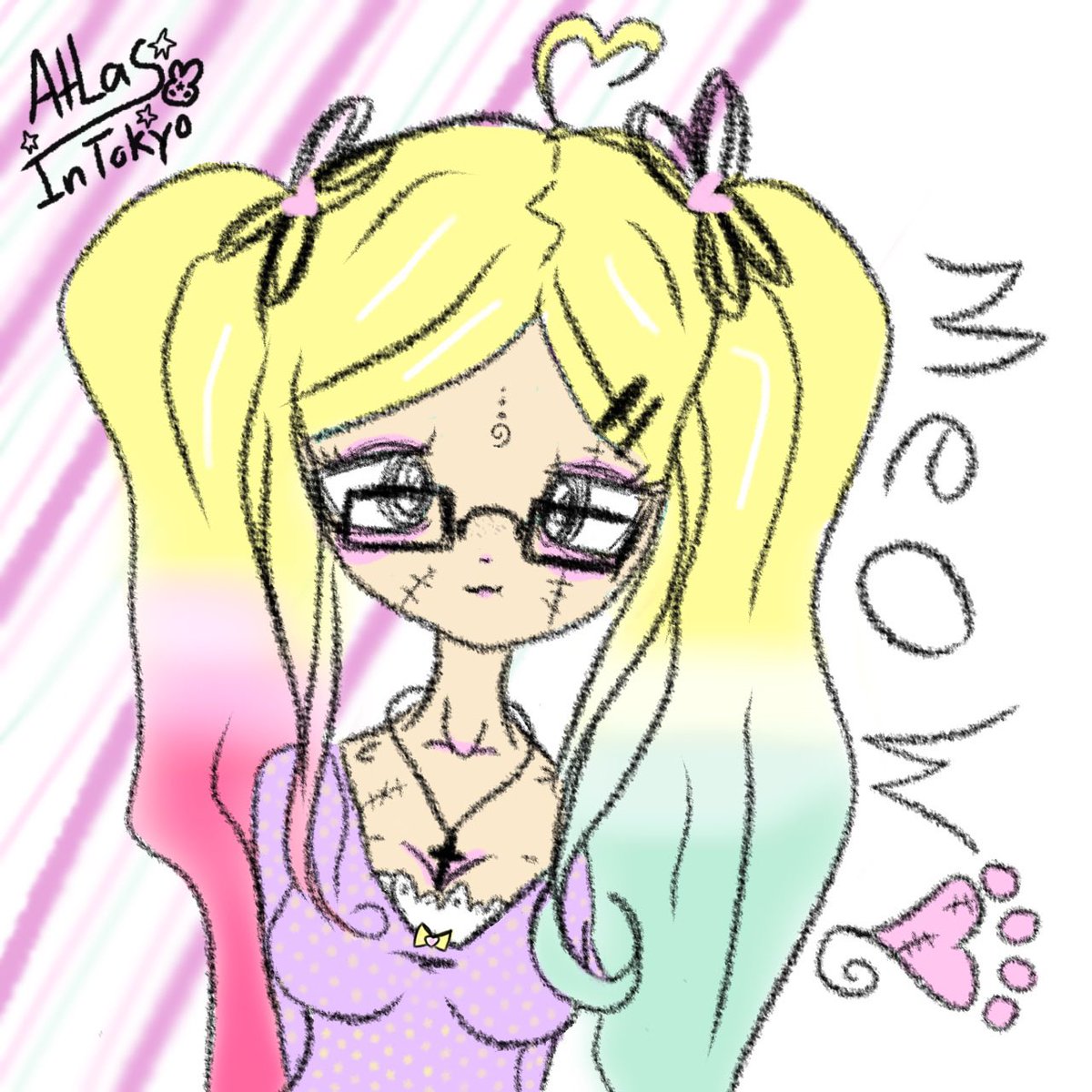 Ok here's my Zombie girl doodle I told u about 🫧🌷🪦