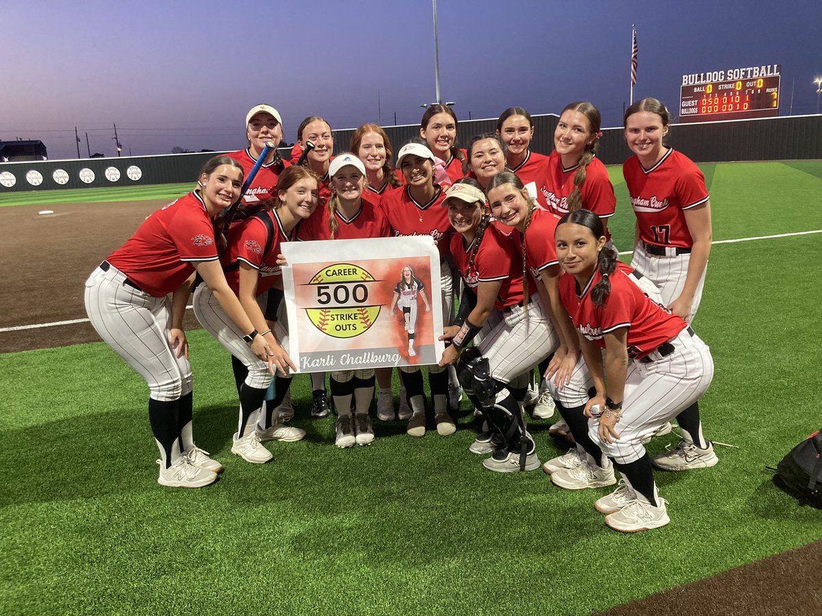 LC Lobo Softball (@monicamcclend16) on Twitter photo Big win for the Lobos!! Senior Karli Challburg threw her 500th career strikeout and ended the game with 19 K’s against Waller!!!
<a href="/CFISDAthletics/">CFISDAthletics</a> <a href="/langhamcreekhs/">Langham Creek High</a> Big win for the Lobos!! Senior Karli Challburg threw her 500th career strikeout and ended the game with 19 K’s against Waller!!!
<a href="/CFISDAthletics/">CFISDAthletics</a> <a href="/langhamcreekhs/">Langham Creek High</a>
