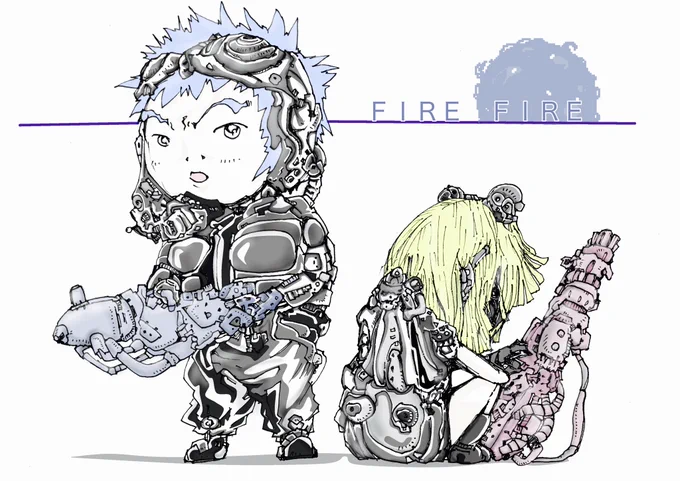 Fire Children

#illust #illustration 
#artwork 
#イラスト #イラストレーション 
#オリジナルイラスト 
#絵描きさんと繫がりたい 
#絵描きさん交流会 
#絵描きさんフォロバ100 