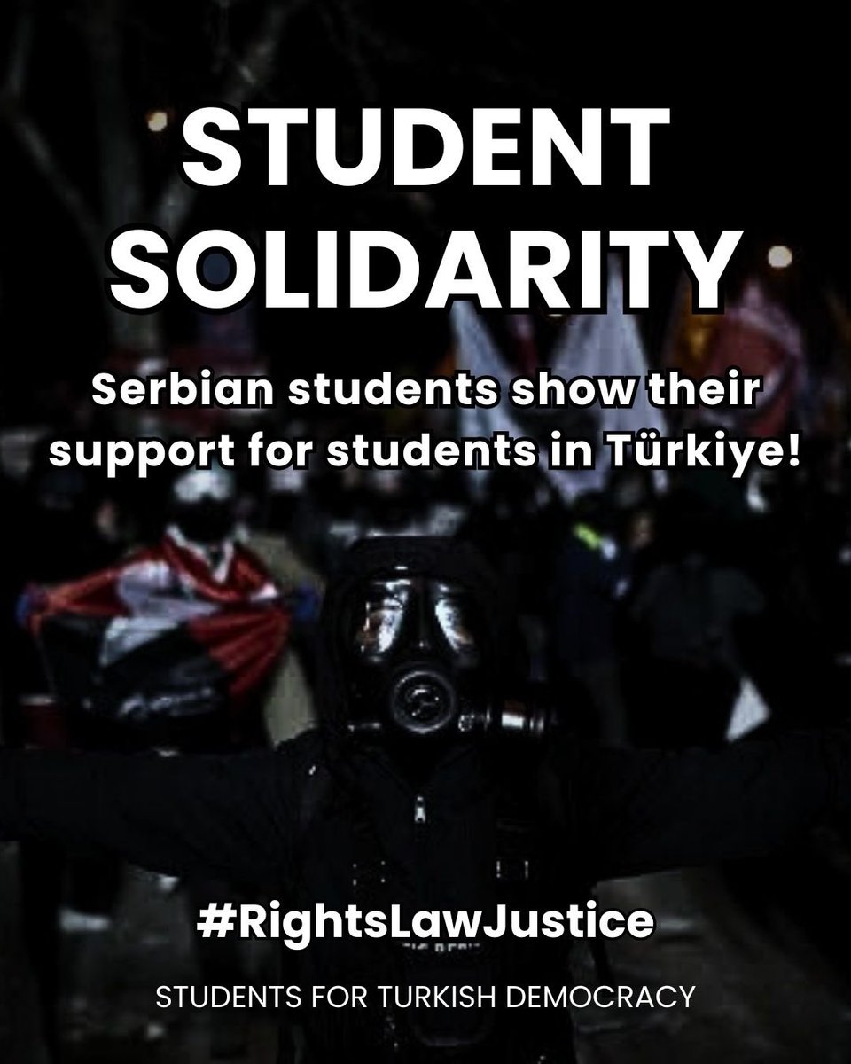 s4trdemocracy's tweet photo. Serbian students show their support for students in Türkiye!
@studentblokade 
#puredemocracy #studentsolidarity https://t.co/NstZft3da1