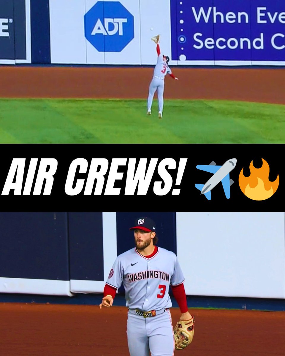 natsfanatics_'s tweet image. Dylan Crews takes flight and robs extra bases in right! Perfect read, perfect leap—this man’s a walking highlight reel. 💥 #CrewsControl #NATITUDE #WebGem