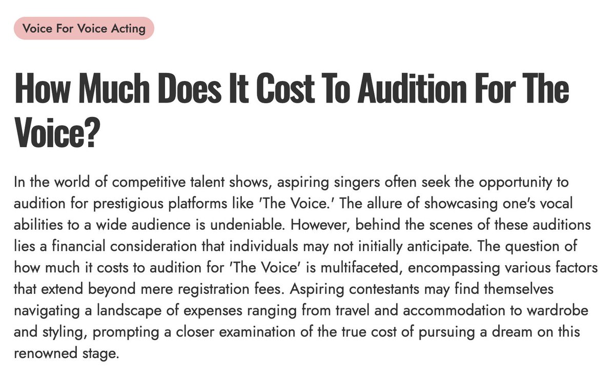 Yes, we've seen that this is P2P that is charging you over $300 to audition.

But did you know some of Strawberry Hill Studio's blog is pretty obviously written with AI? Not all of it, but there's some articles that don't have much useful to say, or are even relevant at all.