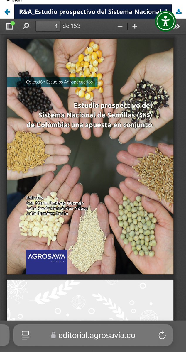 JulioRamirezDu1's tweet photo. Sistema Nacional de Semillas. Una apuesta desde @SomosAGROSAVIA y @MinAgricultura ya disponible https://t.co/dCLoJ29VTn gracias a todos los que creen en una apuesta donde aprovechemos de la mejor manera las semillas nativas, criollas y las mejoradas https://t.co/pqfg0oaKJF