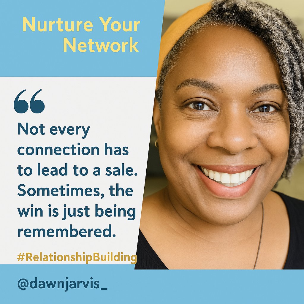 DawnDiverse's tweet image. Not every connection has to lead to a sale. Sometimes, the win is just being remembered.
#RelationshipBuilding
