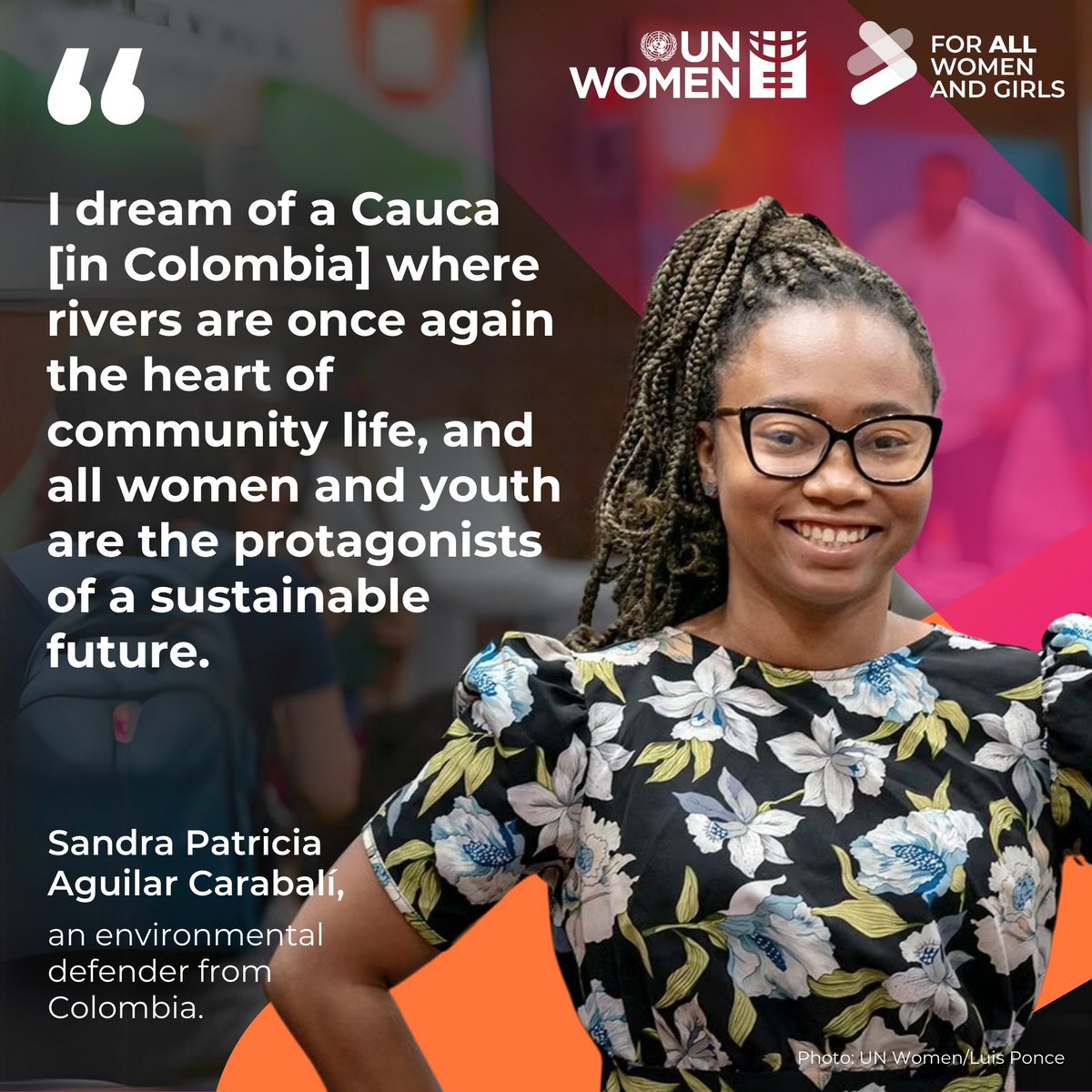 Women like Sandra Patricia Aguilar Carabalí are leading the fight for Peace &amp; Climate Security in #Colombia.

A healthier planet, stronger communities, and real progress begin with a world that works #ForAllWomenAndGirls.

See Sandra’s story: unwo.men/aHi350Vzkcu