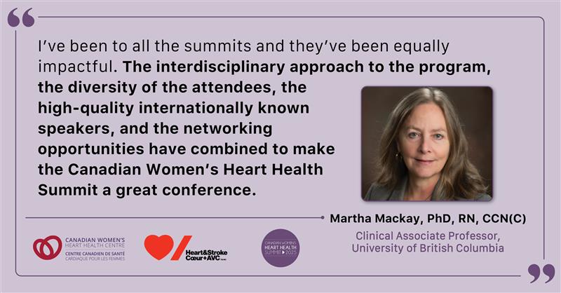 Are you registered? Only two weeks to go!

🚨 Don't miss this opportunity to help advance women's heart, brain and vascular health. 

2025 Theme: Reflecting on the past, empowering the present, and shaping the future.

💻 Register today: WomensHeartSummit.ca