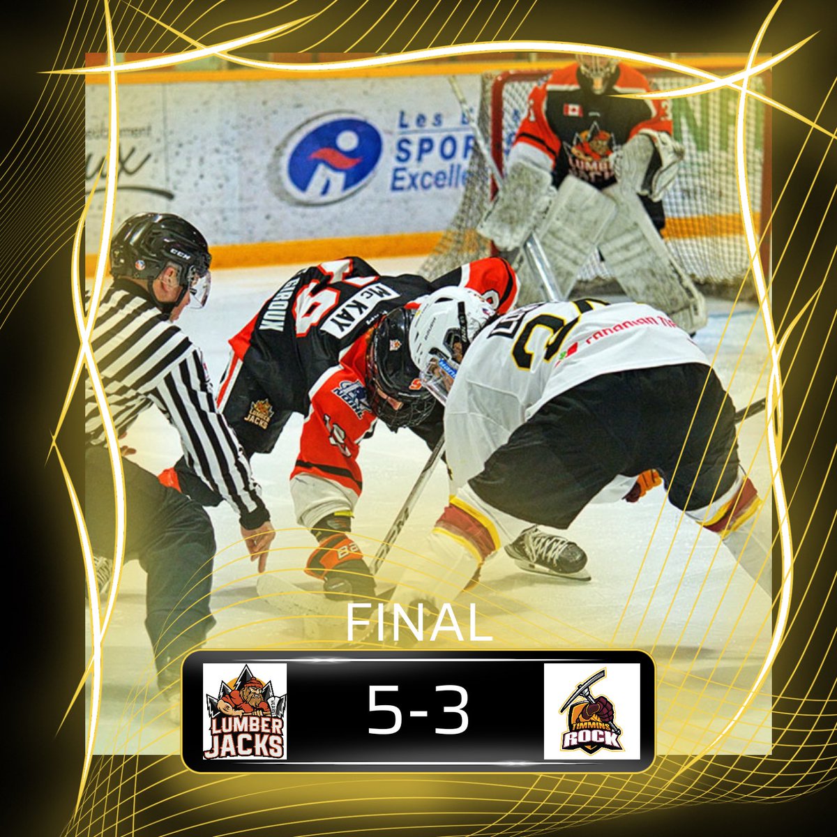 FINAL SCORE: Lumberjacks 5 Rock 3

The boys fought hard, but our season comes to an end tonight, as Hearst moves on to the finals.

Thank you to our incredible fans for your support all season long! 👏

#GoRockGo #NOJHL