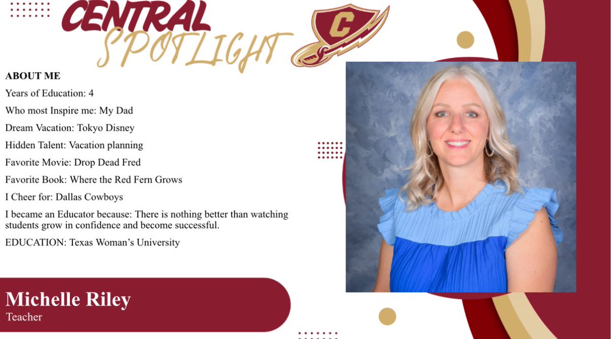 Please help us welcome our newest Charger!  Mrs. Riley will be joining our Math department for the 2025-2026 school year!  ⚡️❤️⚡️