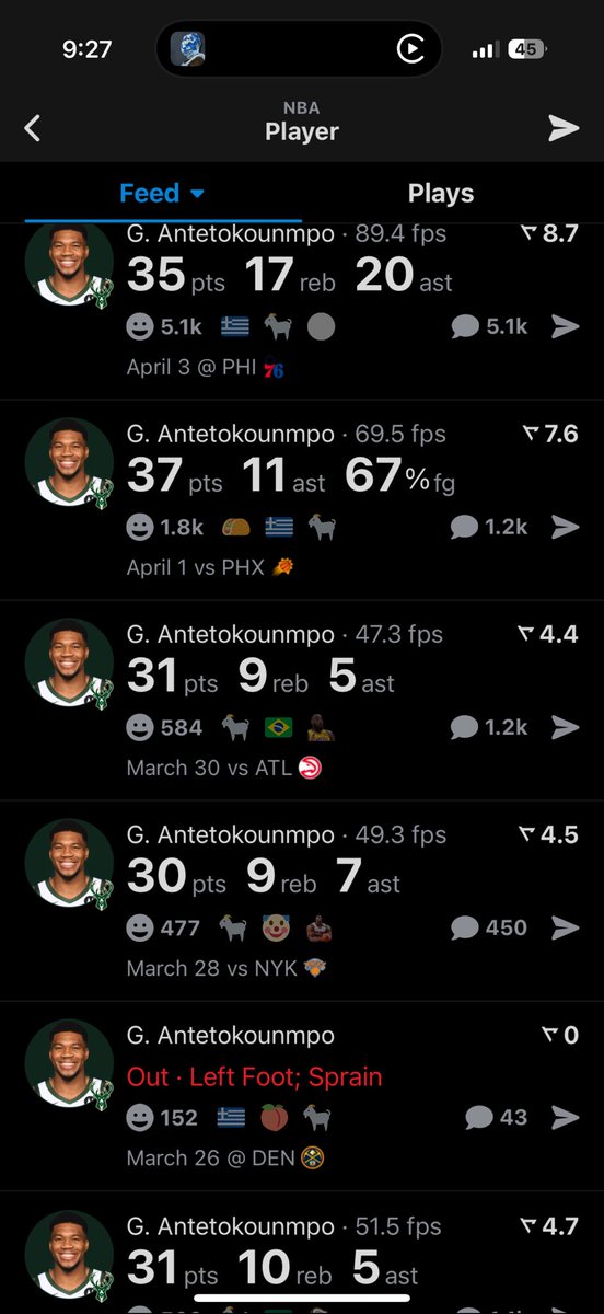 34for2's tweet photo. Look up consistency in the dictionary and it’s Giannis Antetokounmpo 

Best. In. The. World. https://t.co/qbUSltfo8c