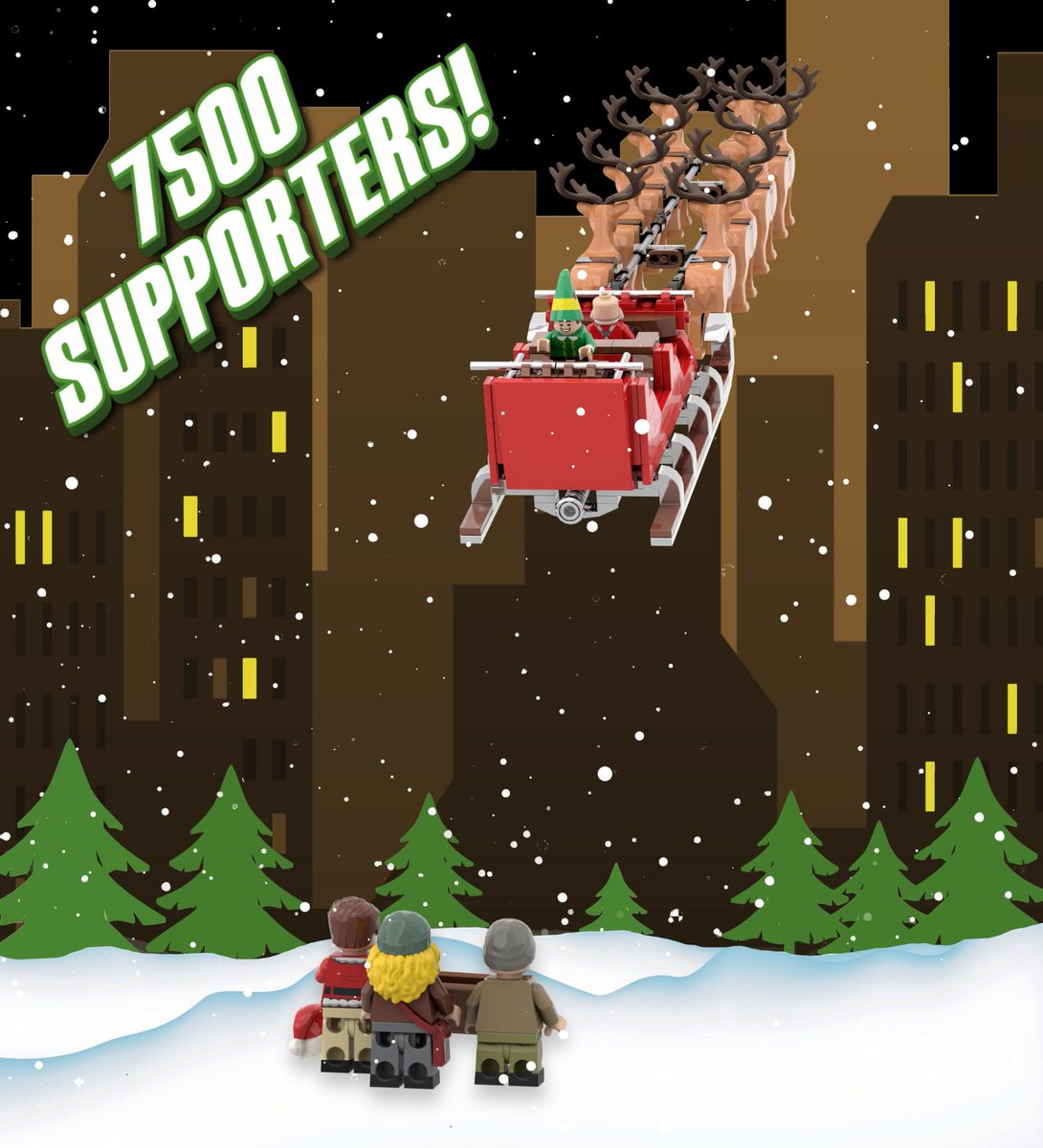 JOldbury's tweet photo. Elf the movie north pole reaches 7500 supporters on LEGO Ideas! just 2500 more needed for elf the movie now to reach 10k supporters for the second time to have the chance to be made into a real LEGO set! https://t.co/jp0eqBL7uT #lego #legoideas #elf https://t.co/8DkRU5NUHV