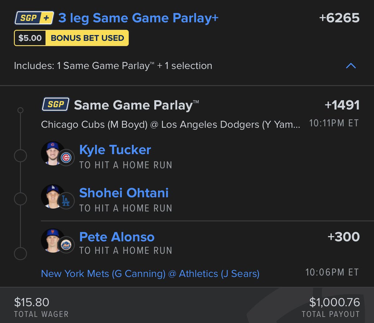 JBigsDFS's tweet photo. Late Night Dingers 💣

No chalk early in the day, time for the Big Dawgs to eat tonight. 🤝 https://t.co/9UmYpgiVOy