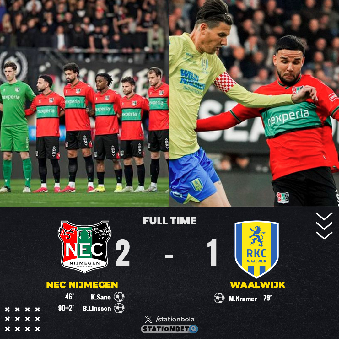 stationbola's tweet photo. Verdonk tampil apik selama 90 menit sebagai bek kiri NEC Nijmegen. El Konsisten mendapat rating 8,4 tertinggi dalam satu tim. NEC berhasil menang 2-1 atas RKC Waalwijk.
#CalvinVerdonk #NECNijmegen #Eredivisie #TimnasIndnoesia #Stationbola
=
Link Bola Ada Di Bio..
#Stationbet https://t.co/MnSWu0oPq9