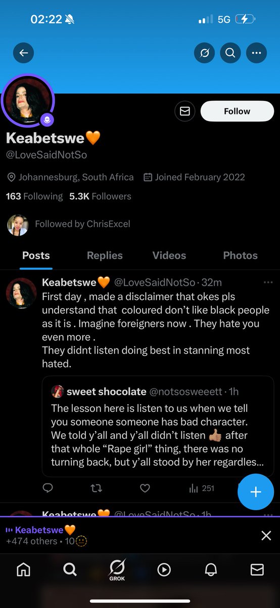 NoxBlessing's tweet photo. @TheeAzanian This girl is saying all sort of things about ash telling the Nigerians a lie history in South Africa this is sad she even went on and say people are even happy saying guluva is going to have light skin kids this lady can sell wrong information about her country https://t.co/6MRlZPFLKp