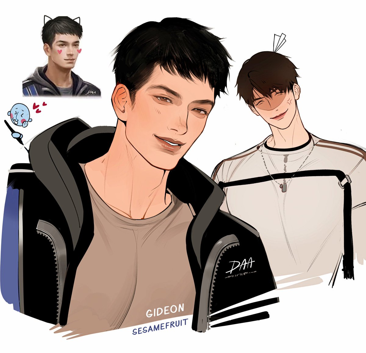 sesamefruit's tweet image. Gideon study🤑 his voice bro 🧎‍♀️
#夏以昼 #マヒル #하우주 #恋と深空 #LoveandDeepspace #fanart