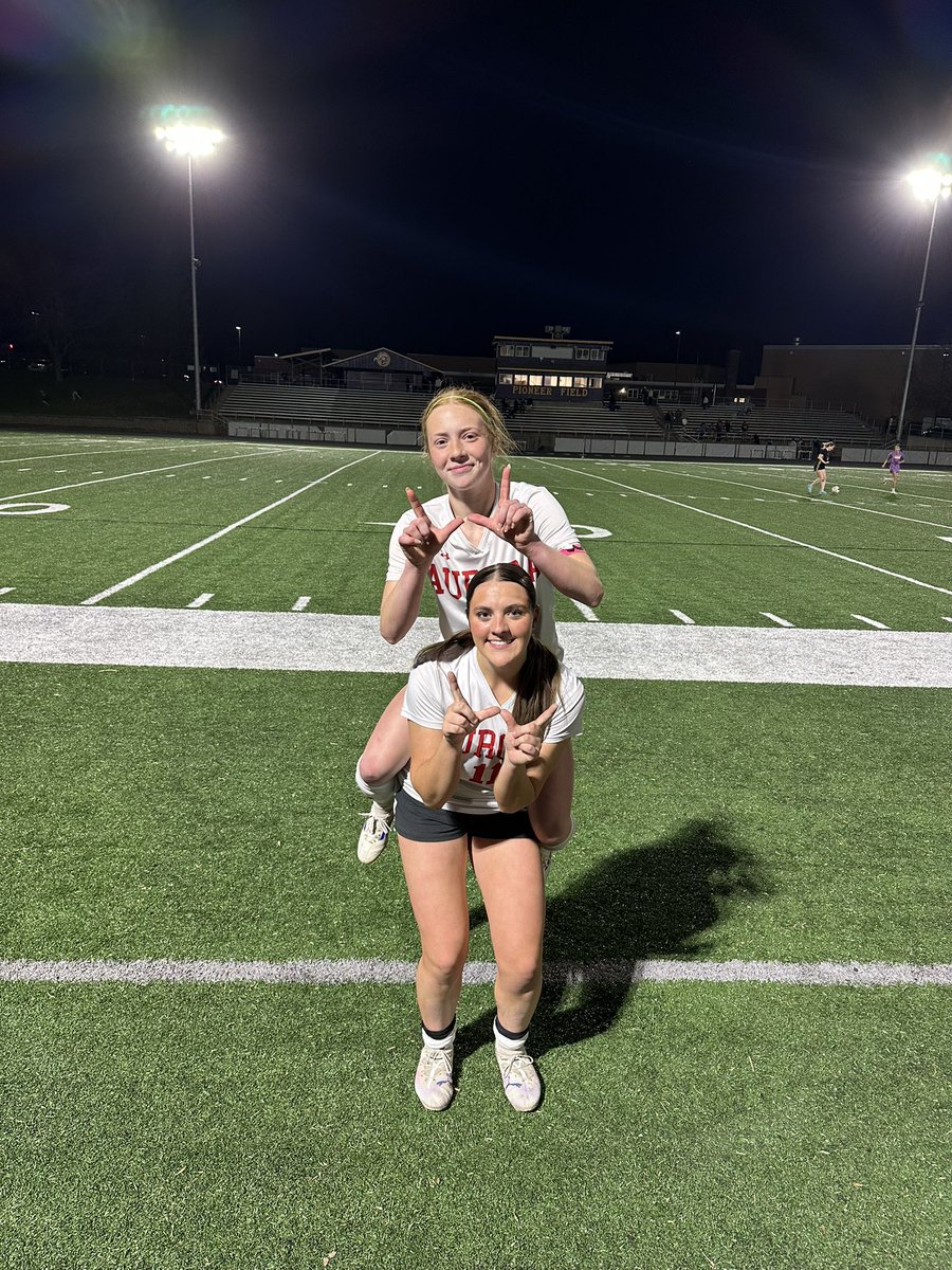 Huskyladysoccer's tweet photo. 2-1 OT win over NE City. Adri and Hannah w/ goals 
Delainey didn’t want to be in a picture - teehee😃 https://t.co/4zQ3sZrgEa