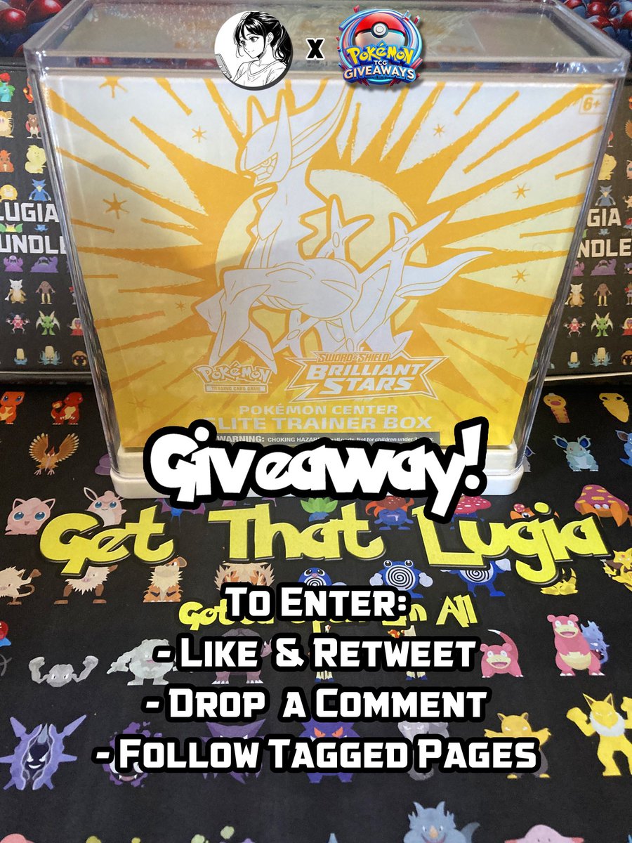 🎉 POKEMON GIVEAWAY 🎉

I've joined forces with <a href="/getthatlugiatcg/">🎨Designed By: Get That Lugia☮️</a> to give away this Pokémon Center EXCLUSIVE Brilliant Stars ETB!!! 

To Enter:
➕ Follow <a href="/winfreecards/">🎁TCG Pokemon Giveaways</a> <a href="/iamapokeMOM/">PokéMOM - Daily TCG Deals - Pokemon Restocks</a> 
🔄 Repost
💬 Comment - Thanks Lugia
🥳 Please consider joining his new discord for more giveaways!