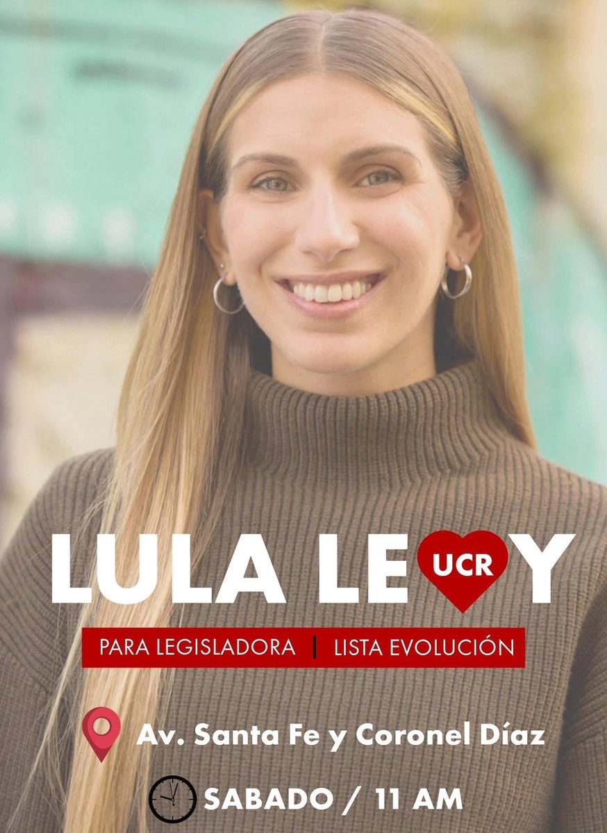 🇵🇱 I LULA LEVY EN LA COMUNA 2 

Mañana Lucille Levy va a estar visitando la comuna y charlando con vecinos. 

🕥 11 AM
📍Av. Santa Fe y Coronel Díaz 

¡Te esperamos!