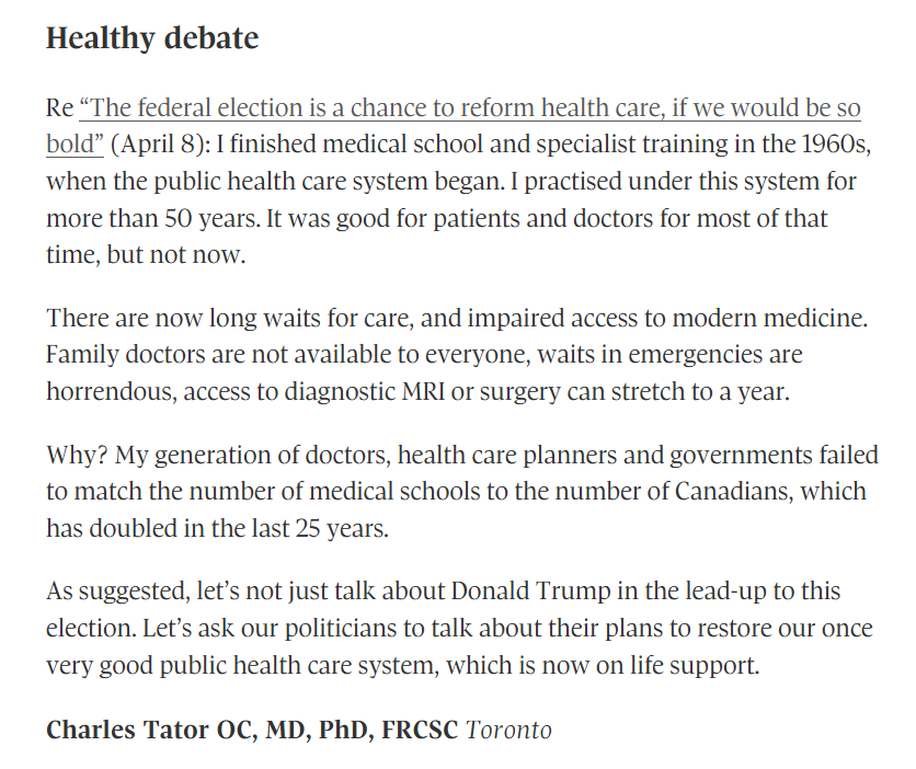 Letter in response to my column: The federal election is a chance to reform health care, if we would be so bold.
theglobeandmail.com/opinion/letter…
theglobeandmail.com/opinion/articl… via <a href="/GlobeDebate/">Globe Opinion</a>