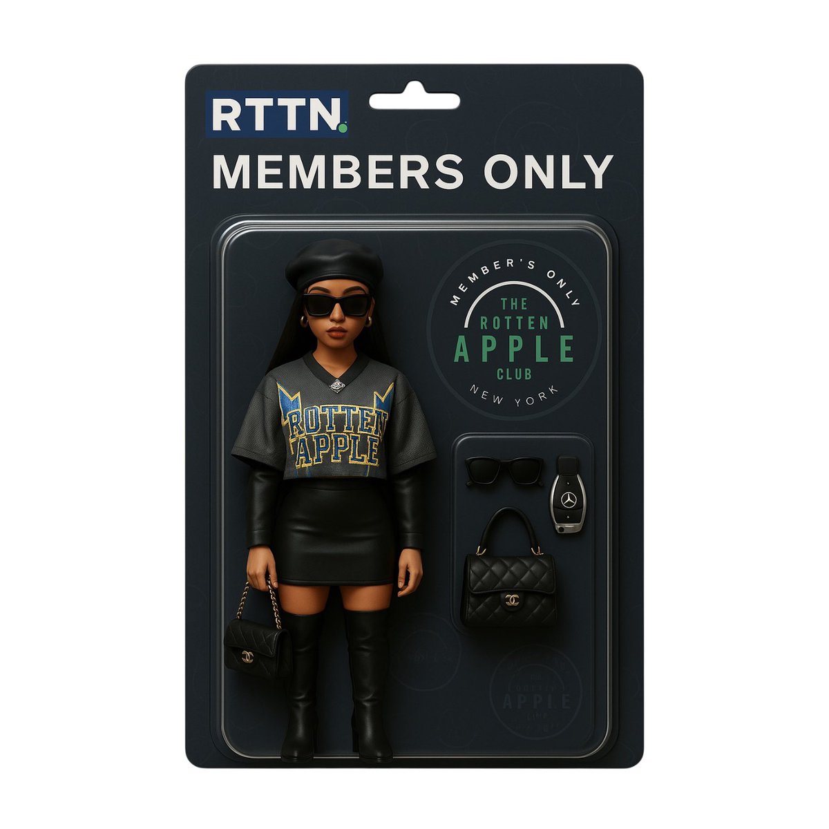 RottenAppleClub's tweet photo. Everyone’s making action figures of themselves…
So we had to do it the Rotten Apple way.

5 digital figures.
5 alter egos.
All rocking the brand.

Just for the culture.
Just for the flex.

Which one’s your favorite?
Drop it in the comments. https://t.co/JGN6p7VM49