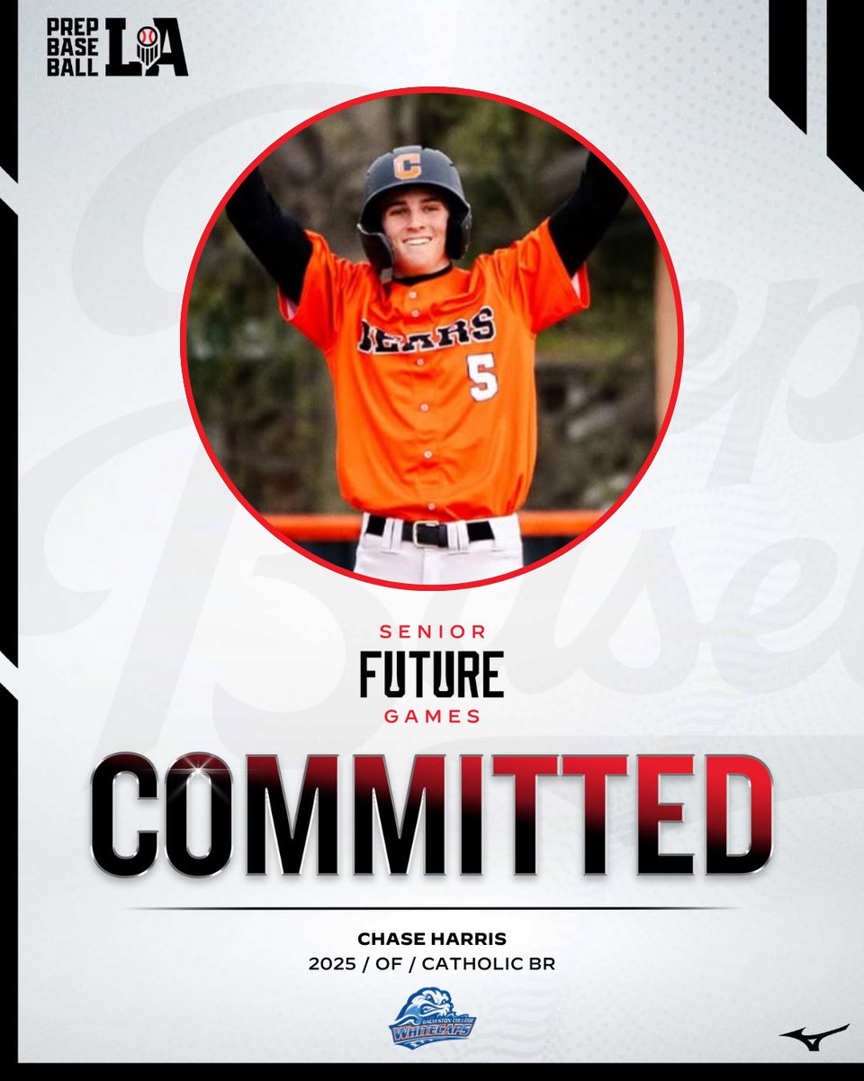 Congratulations to 2025 Chase Harris (Catholic BR HS) on his commitment to Galveston College. Harris was a member of our Sr. Future Games team last summer. #BeSeen 

<a href="/AlexArmandPBR/">Alex Armand</a> | <a href="/Tyler__Leary/">Tyler Leary</a> | <a href="/davisj_9/">Davis Johnson</a> | <a href="/CurDogBaseball/">Cur Dog Baseball</a> 

👤 loom.ly/Rg0A1fc