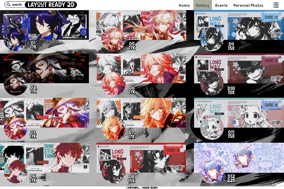 A retweet or like, anyone?

Hallo saya ada layout ready 2D ㅡ ( zzz wuwa genshin hsr anime ) start 14K-18K aja! Yuk bagi yang mau jajan bisa langsung dm saya ya 👍

💵 all e-wallet
#zonauang
