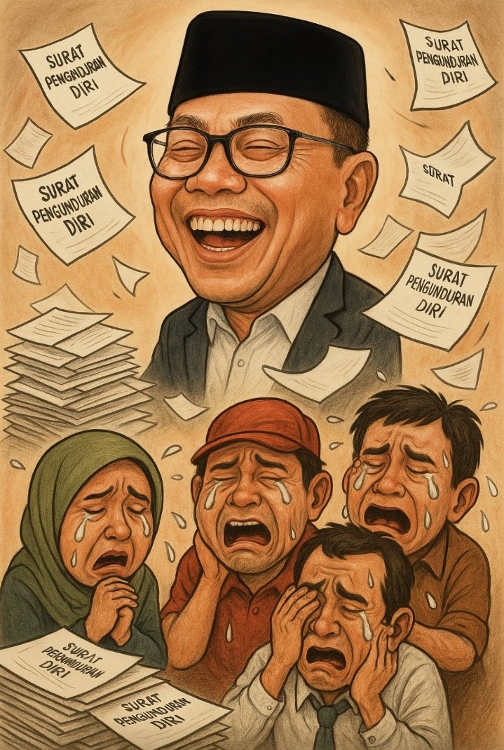 Pengabdian lama 1040 Pendamping Desa dibayar dengan paksaan pengunduran diri oleh menteri desa , tangis kesedihan dari anak bangsa yang kehilangan mata pencaharian nya disebabkan kebijakan zalim oleh mendes itu sendiri
#PendampingDesaMenuntutKeadilan