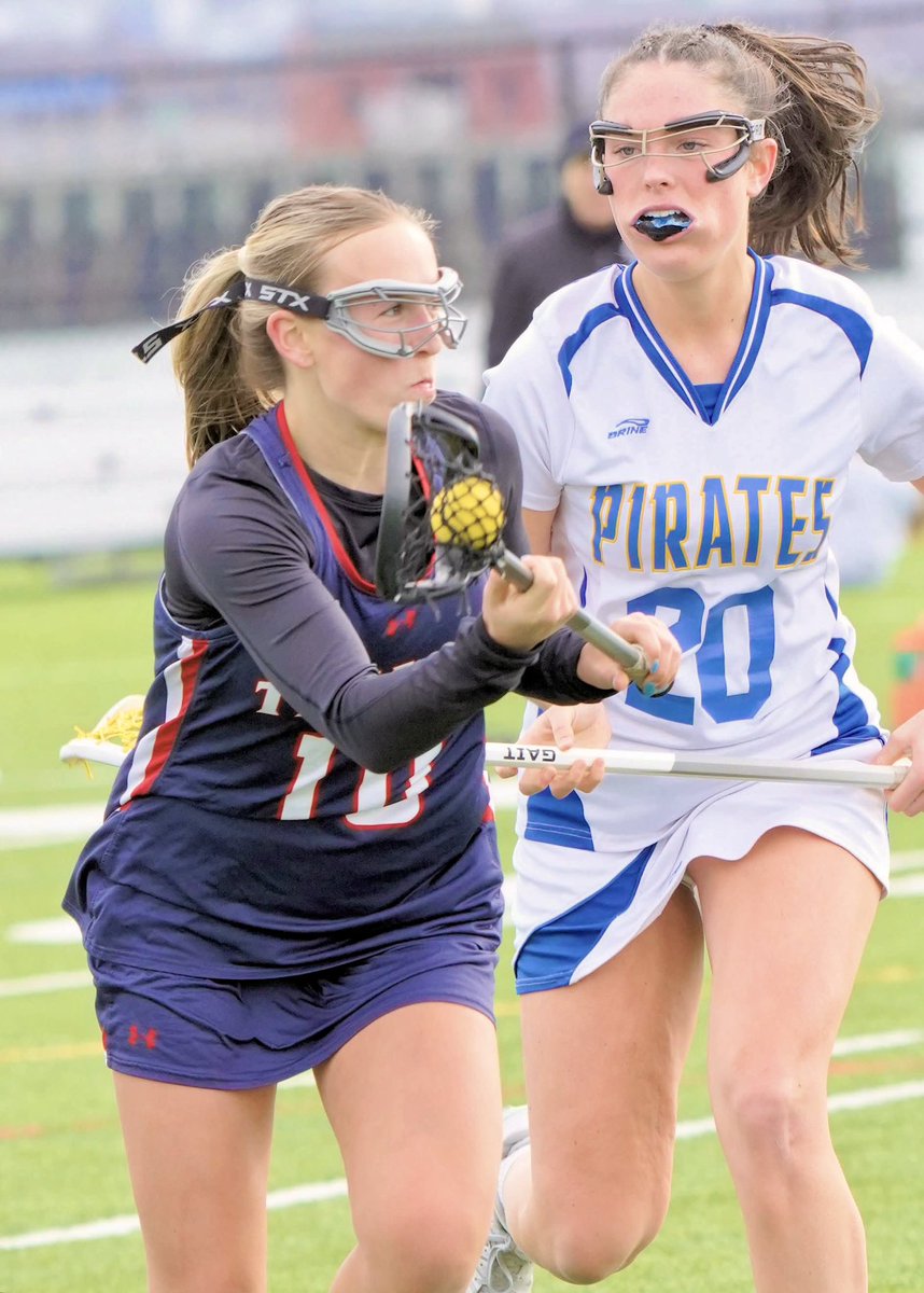 PEMBROKE GIRLS VARSITY LACROSSE: 
Pembroke 13 Hull 6
April 11, 2025. Pembroke won against Hull with a strong game by Peyton Sowersby who scored 4 goals. Mackenzie Mikkola and Ally Richardson scored 2 goals each. Lily Beard was strong defending the net, making 10 saves.

Maddie