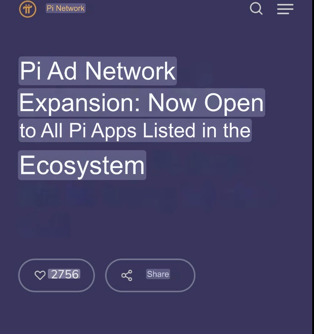 pidesktop's tweet photo. Pi Ad Network Expansion: Now Open to All Pi Apps Listed in the Ecosystem.
#pinetwork #pithetime https://t.co/tpfL0aN6Ae