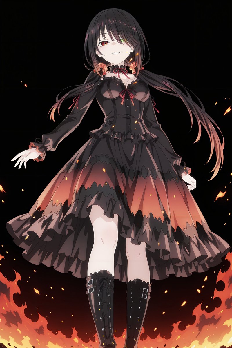 aiart_susi's tweet photo. kurumi black dress https://t.co/40zfossd7C