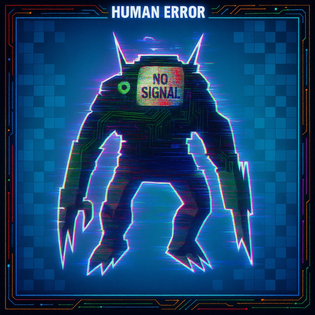 Badw011F's tweet image. Your screen flickers.
Your world dims.
No light.
No sound.
No way out.

It doesn’t kill you.
It just disconnects you.

Meet: No Signal.
#HumanError #GlitchMonster #Nosignal