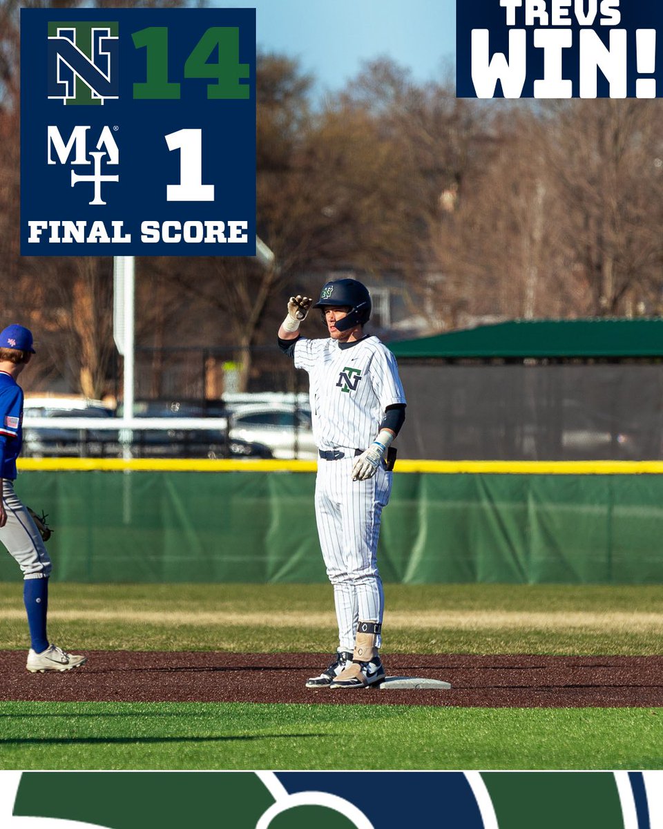NT wins to improve record to 9-2-1. Hernandez gets the W with 2 perfect innings thrown. Ten different Trevs get hits highlighted by a Resis HR. Complete team win today! Back at home tomorrow vs Prospect 10am #TPD