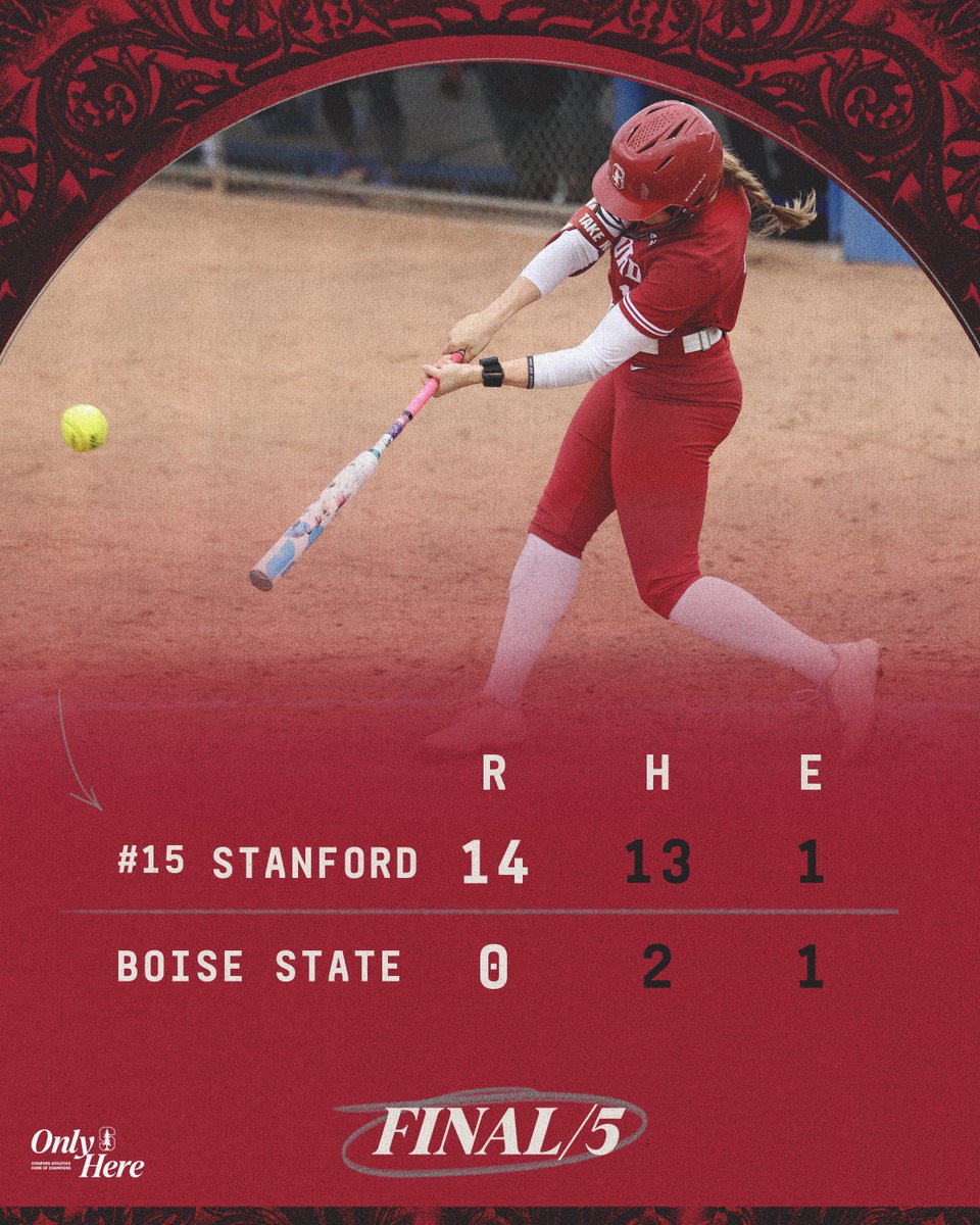 💣💣💣💣💣 Opening up the series with FIVE home runs and a Cardinal WIN!

#GoStanford