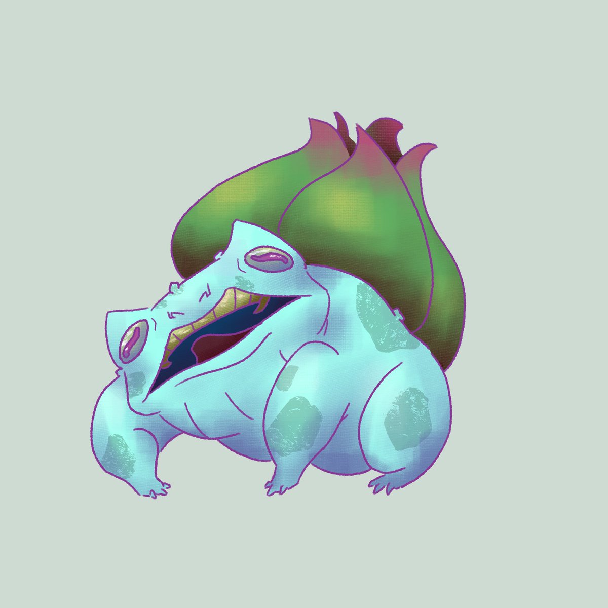 frogjacket3's tweet photo. (001) Bulbasaur - A strange seed was planted on its back at birth. The plant sprouts and grows with this Pokémon. https://t.co/drAwln1ANp
