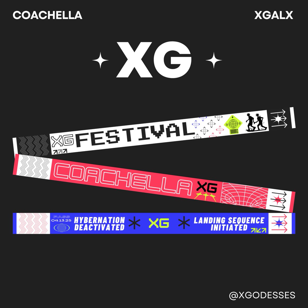XGodesses's tweet photo. COACHELLA XG CONCERT STRAPS👽🛸
✨Get one and pass✨
1/4
#XG_Coachella #XGCHELLA #XG #COACHELLA #Coachella2025 #XGODESSES https://t.co/tmCxLS9lxP