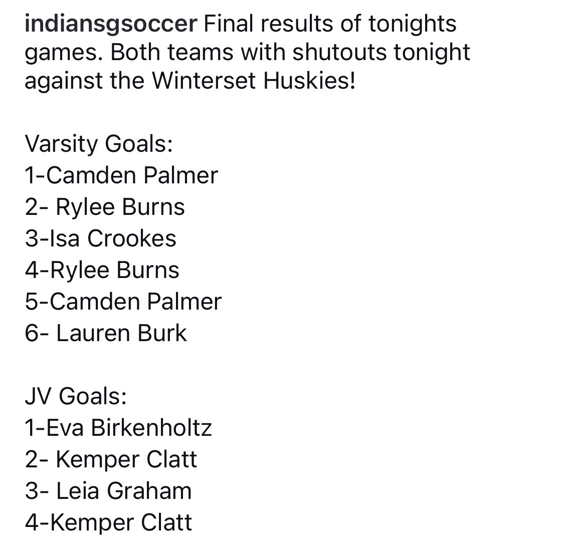 Indianola Girls Soccer (@indiansgsoccer) on Twitter photo 