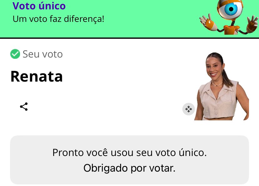 ESTAMOS CANSADOS!🚨

Diante dos últimos acontecimentos nós da equipe “Renata Alisou Hoje” declaramos que somos #ForaRenata nesse paredão 

Precisamos de férias! Por favor, nos ajude votando na nossa menina 

Link: gshow.globo.com/realities/bbb/…