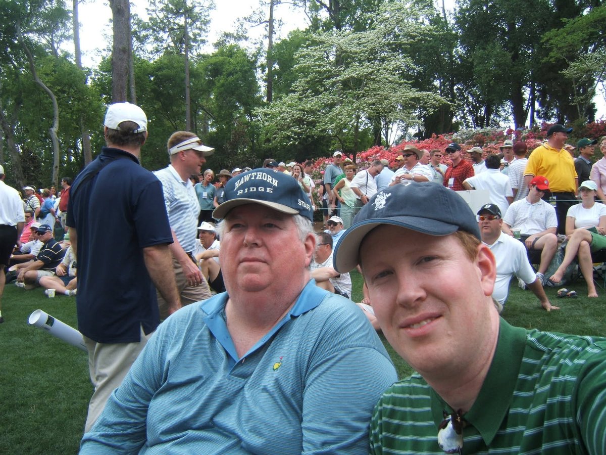 Thinking of <a href="/TheMasters/">The Masters</a> memories! It was a special day at Amen Corner. Thanks Dad, for everything.