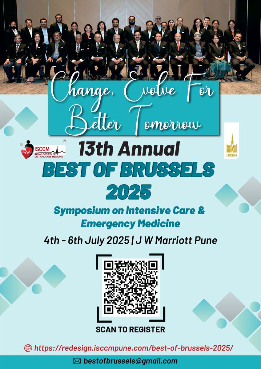 On behalf of ISCCM Pune Branch, we are pleased to invite you for the 13th Annual “BEST OF BRUSSELS” Symposium to be held on 4th to 6th July 2025.

eventavenue.com/bookingengine/…